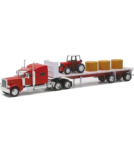 Amazon.com: Kenworth Flatbed W/Forklift and Pallet by New Ray